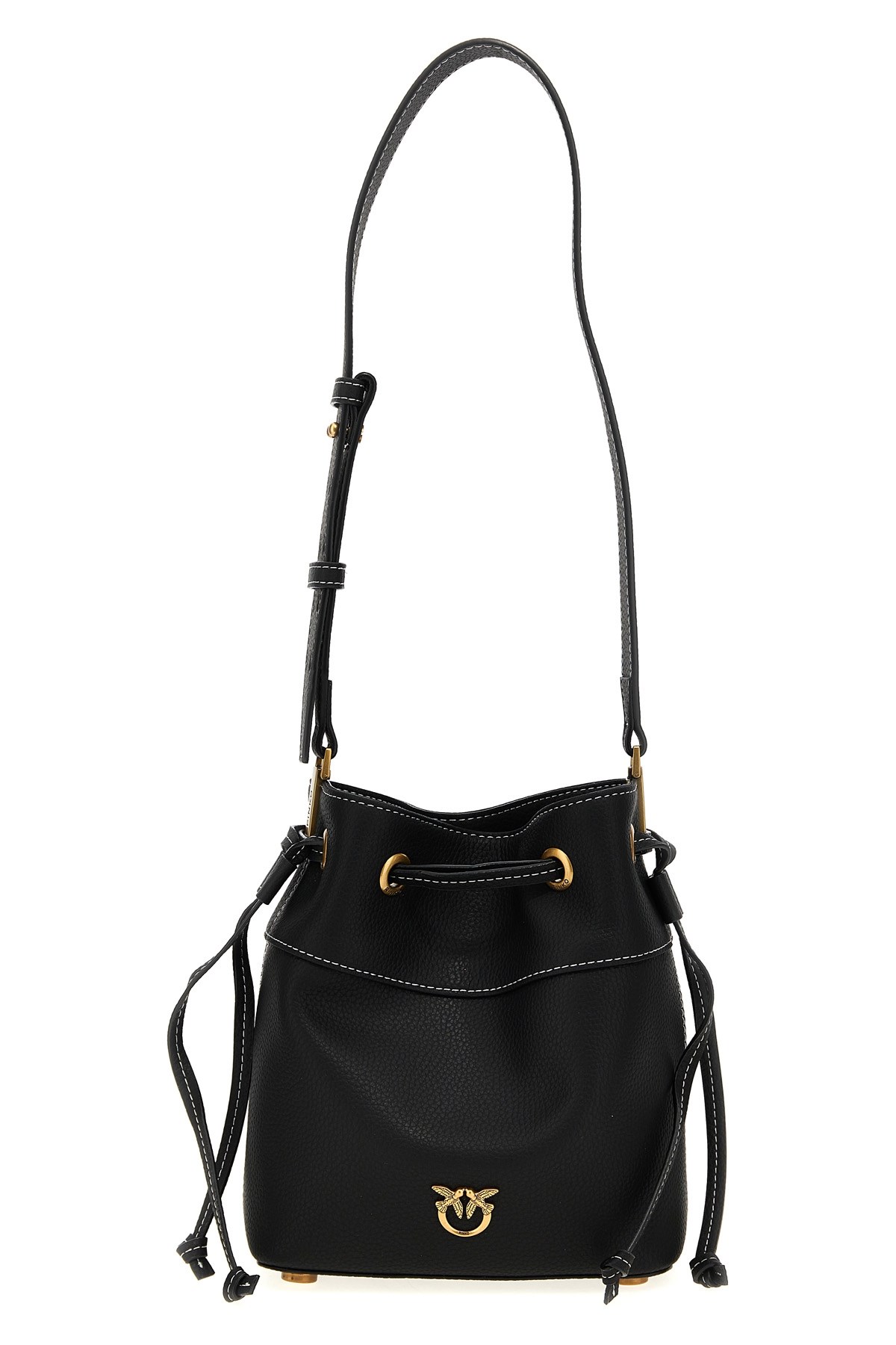 Pinko Mini Bucket Bag In Black