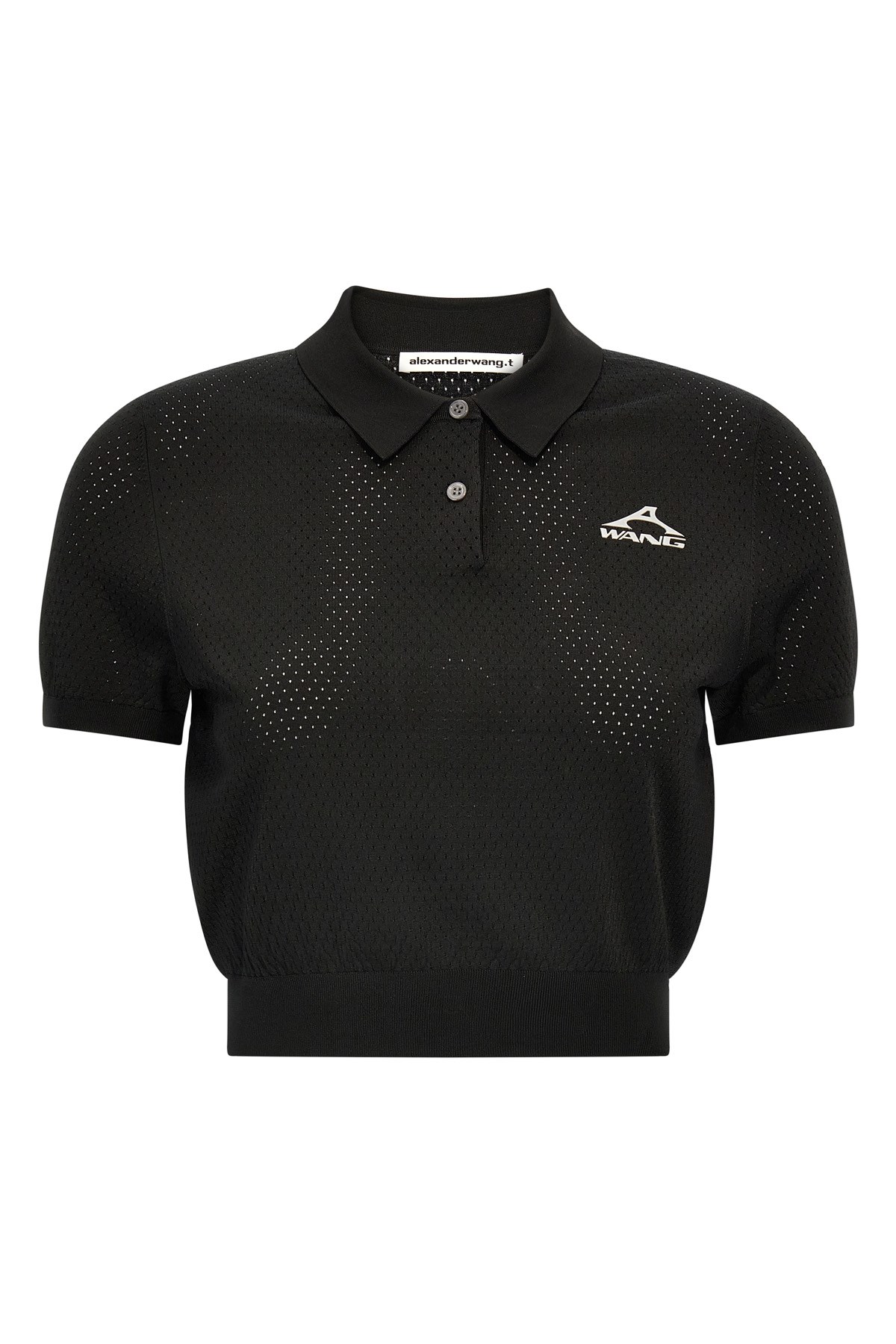 Alexander Wang T T By Alexander Wang Mesh Polo Shirt