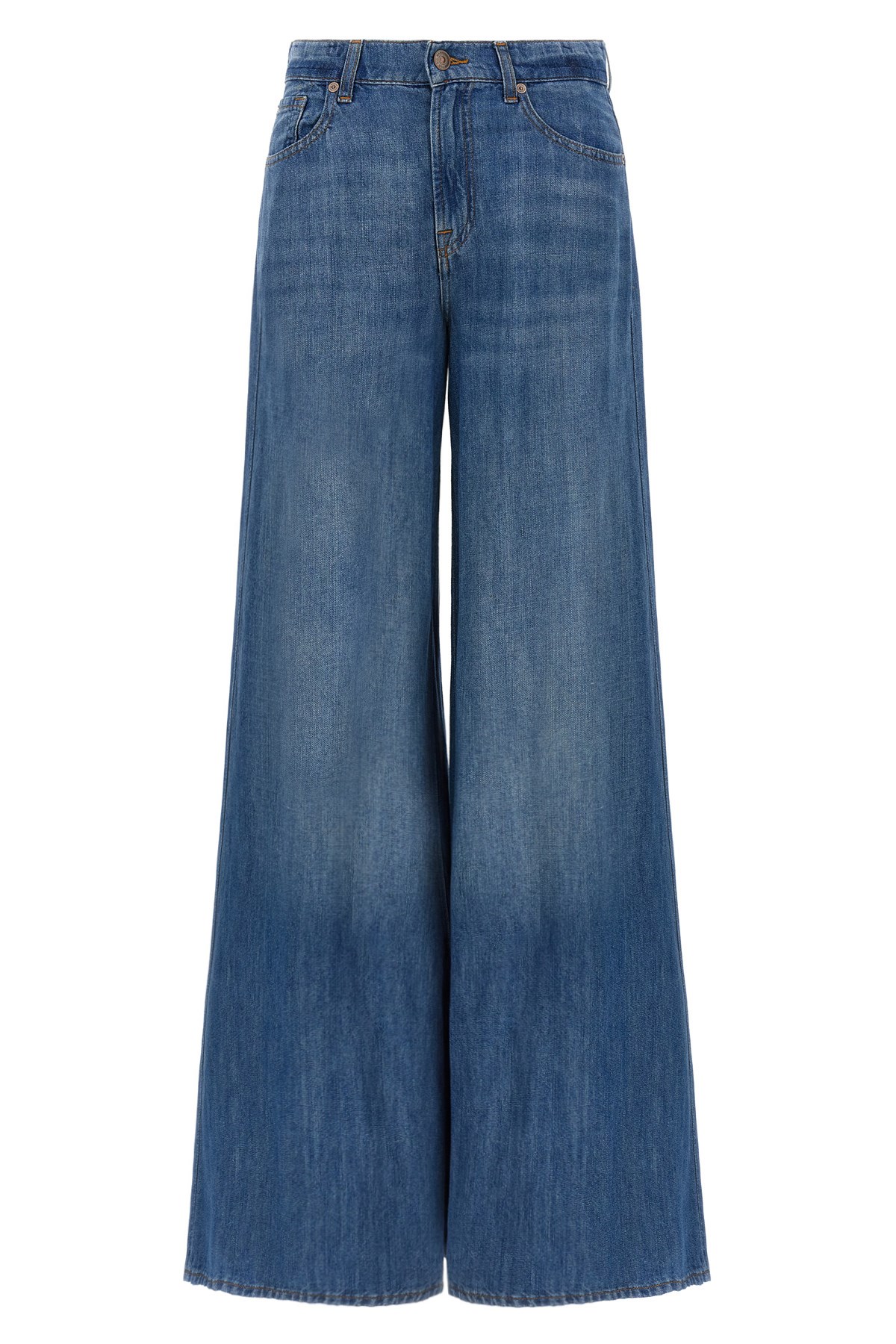 7 For All Mankind Willow Wide-leg Jeans In Blue