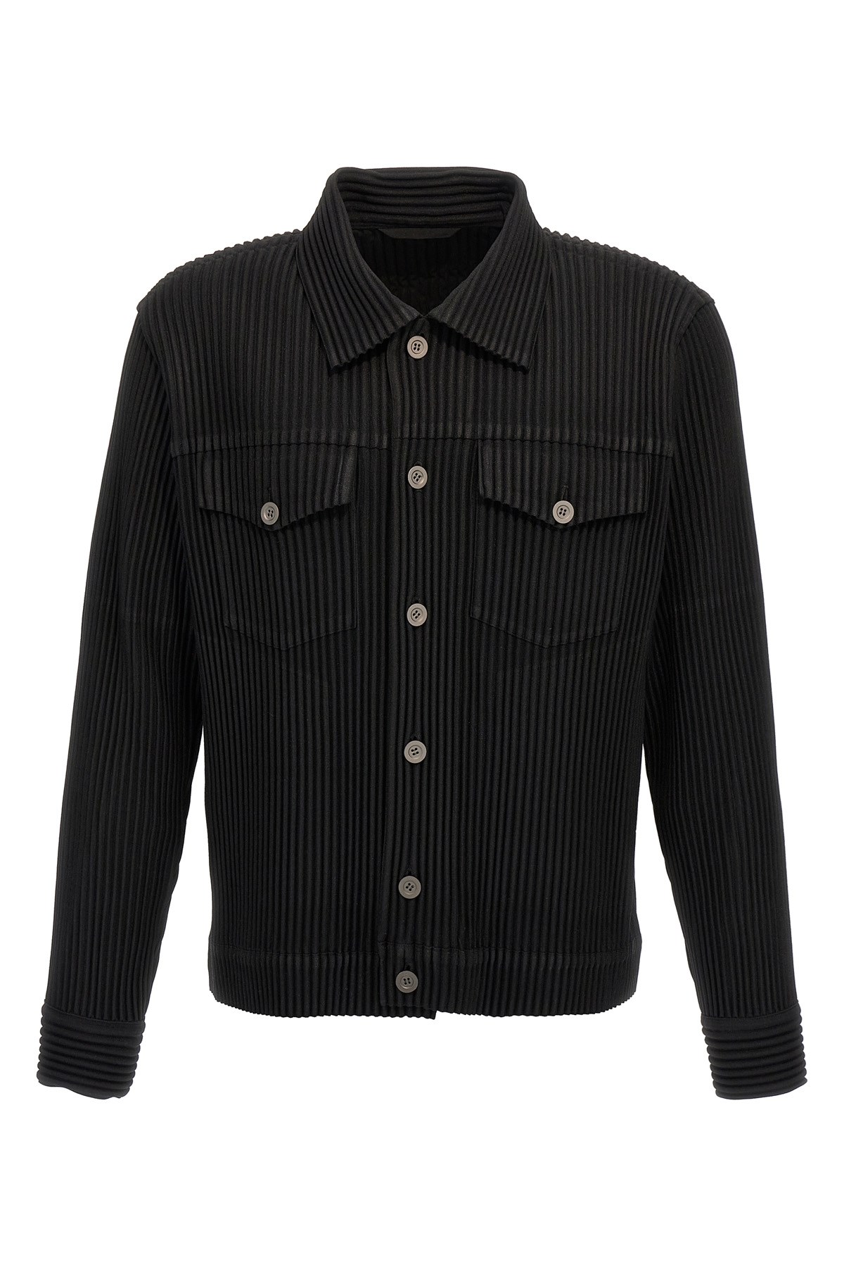 Issey Miyake Wool Like Light Casual Jackets And Parka Black In Black