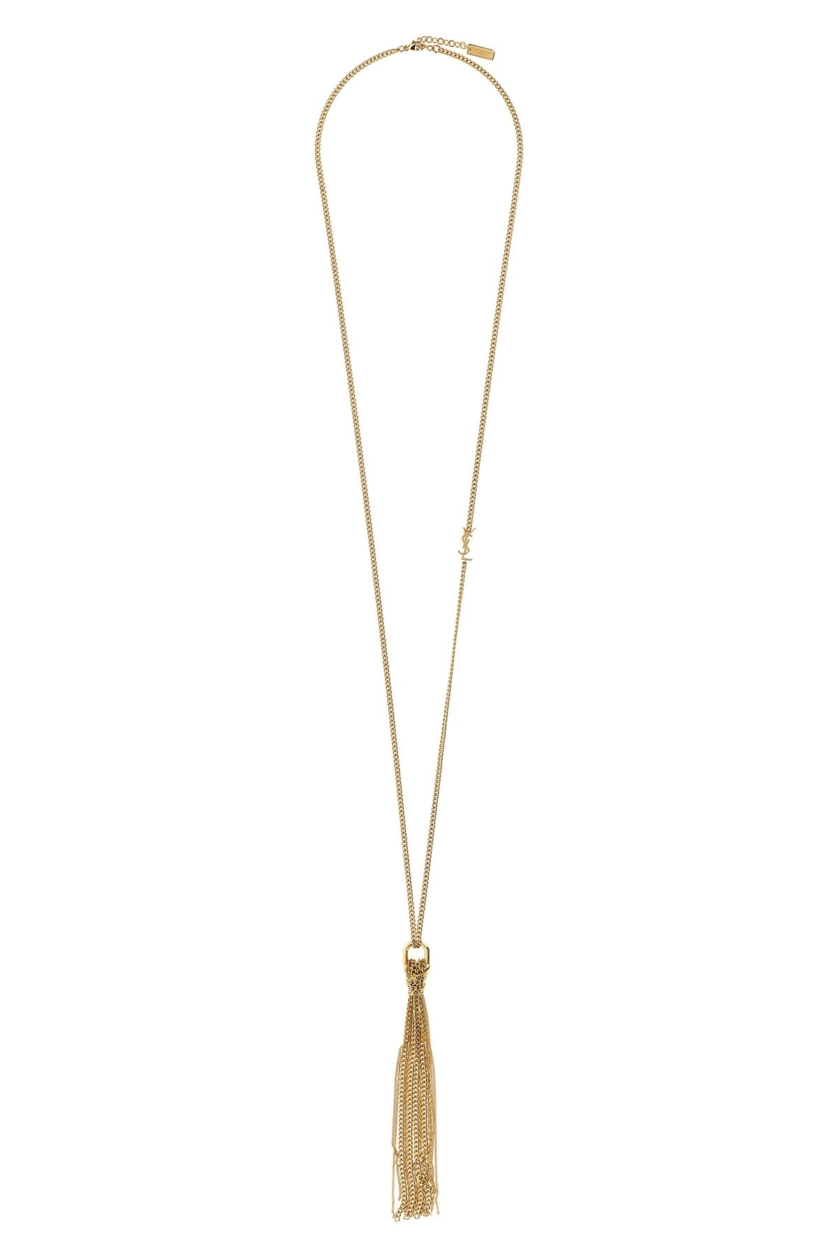 ネックレス・ペンダント Saint Laurent SS25 'Cassandre' necklace (822754Y1500 8030) Saint Laurent YSL Cassandre Tassel Necklace | Neiman Marcus