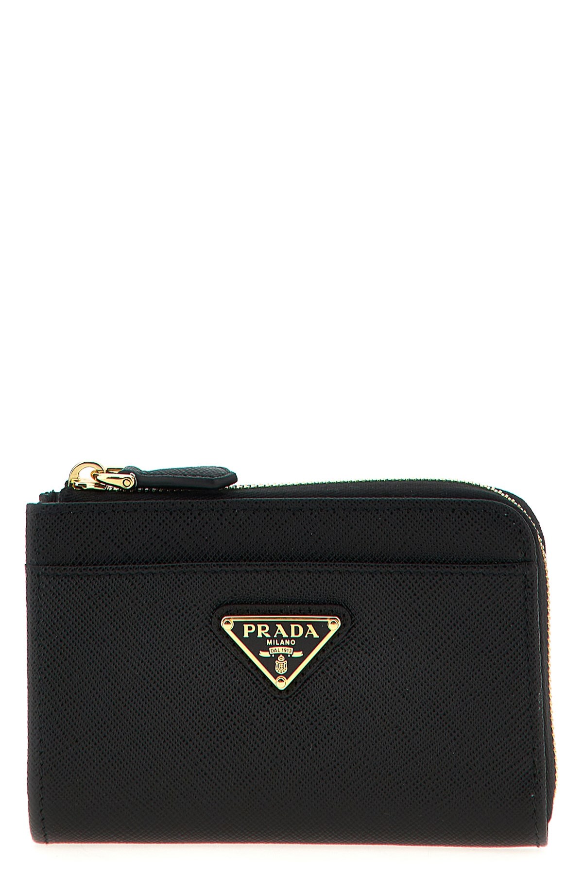 Prada Saffiano Keyring In Black