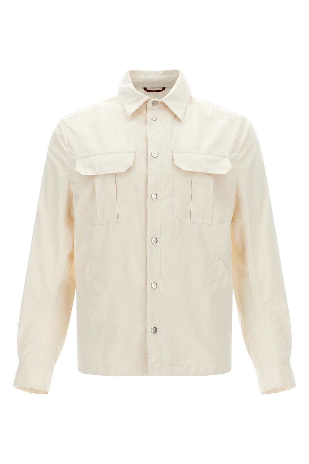 Brunello Cucinelli Men Shirt-style Outerwear Unlined In Water-repellent Microfibre With Heat Tapes