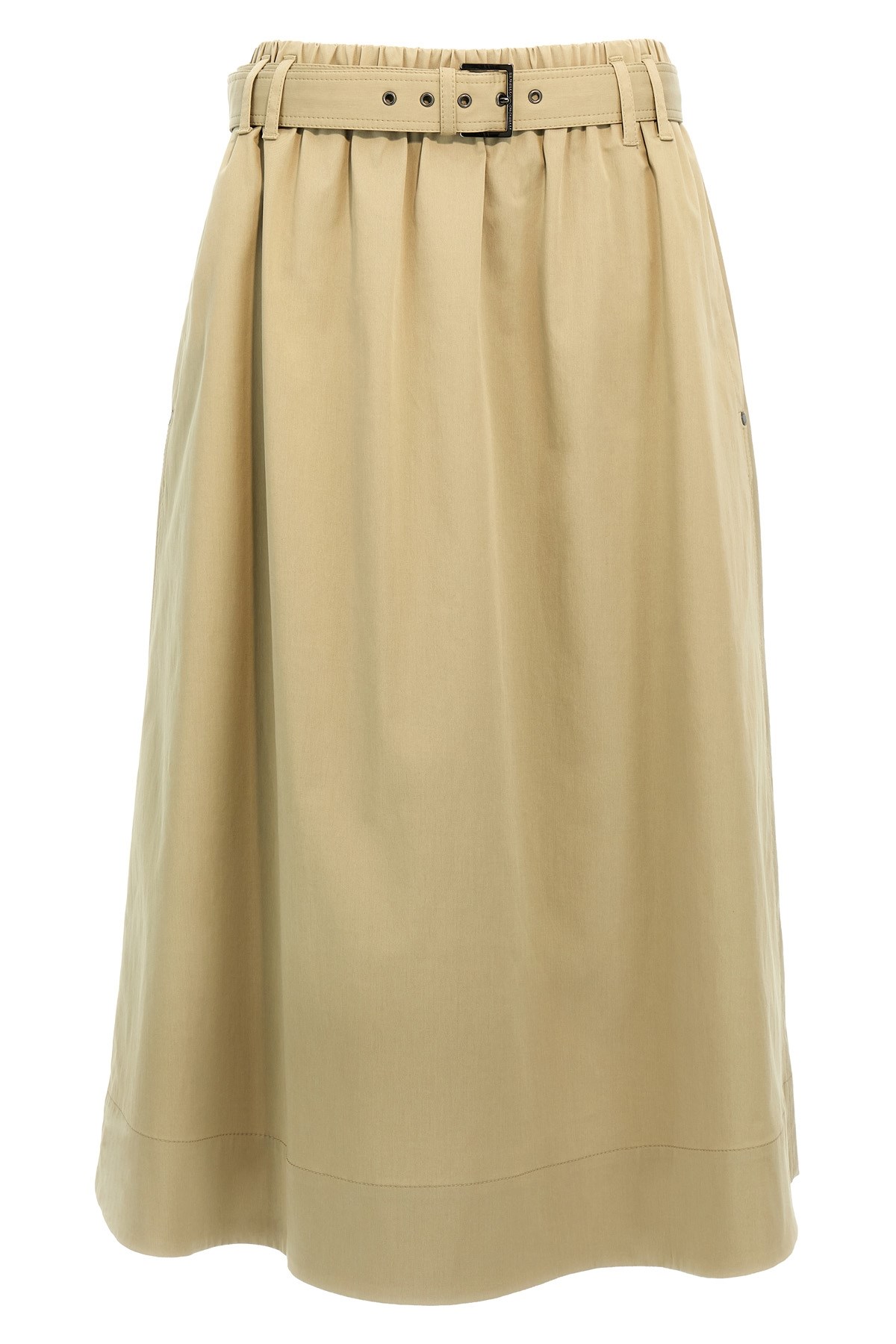 Brunello Cucinelli Midi Skirt Skirts In Brown