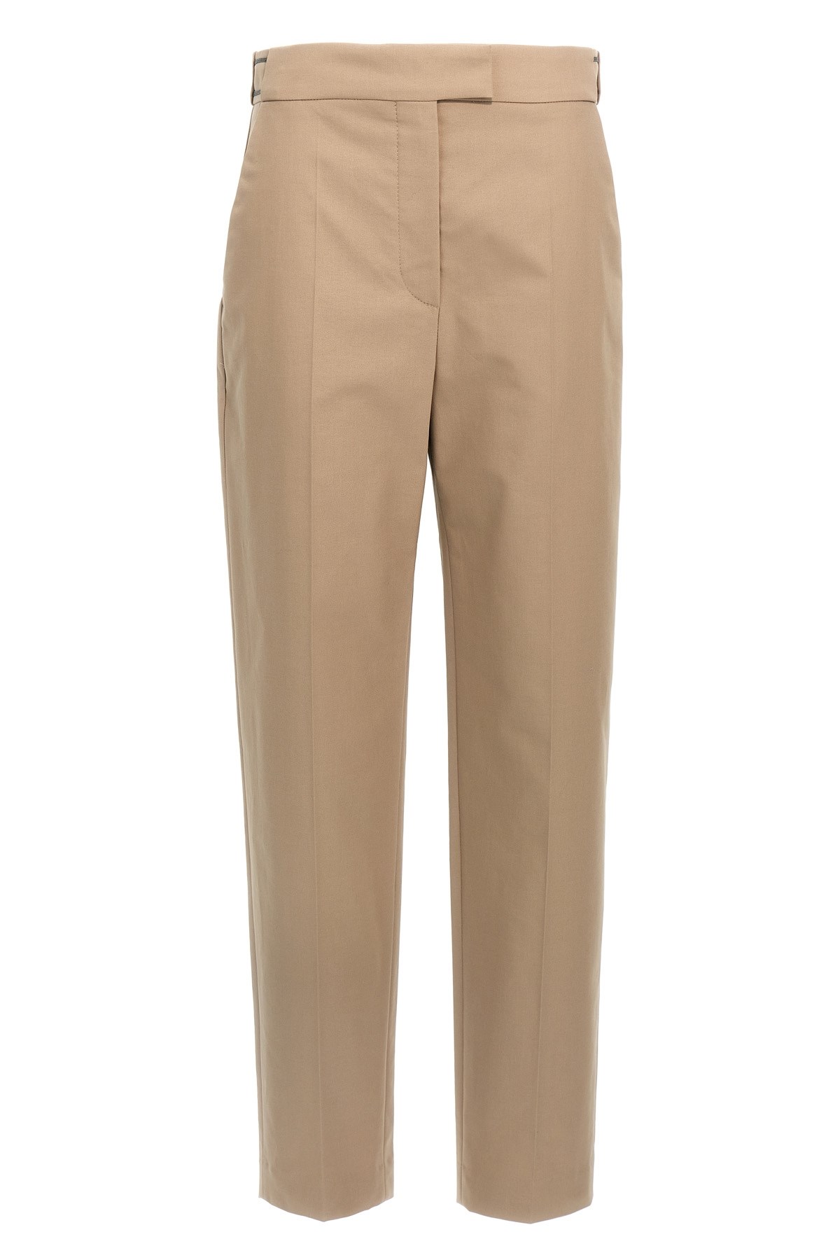 Brunello Cucinelli Cotton Trousers With Pockets And Belt Loops