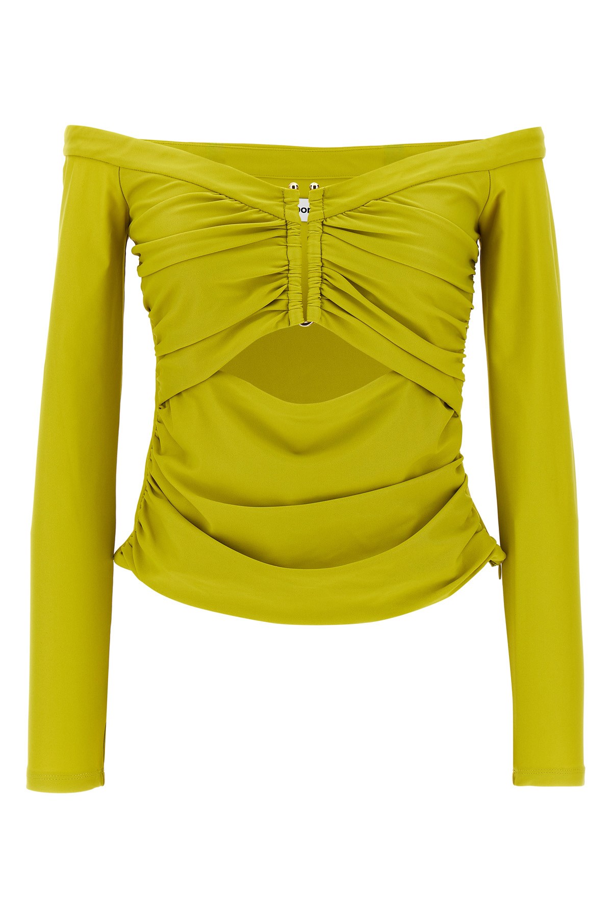 Self-portrait Self Portrait Women 'chartreuse Jersey Off Shoulder' Top