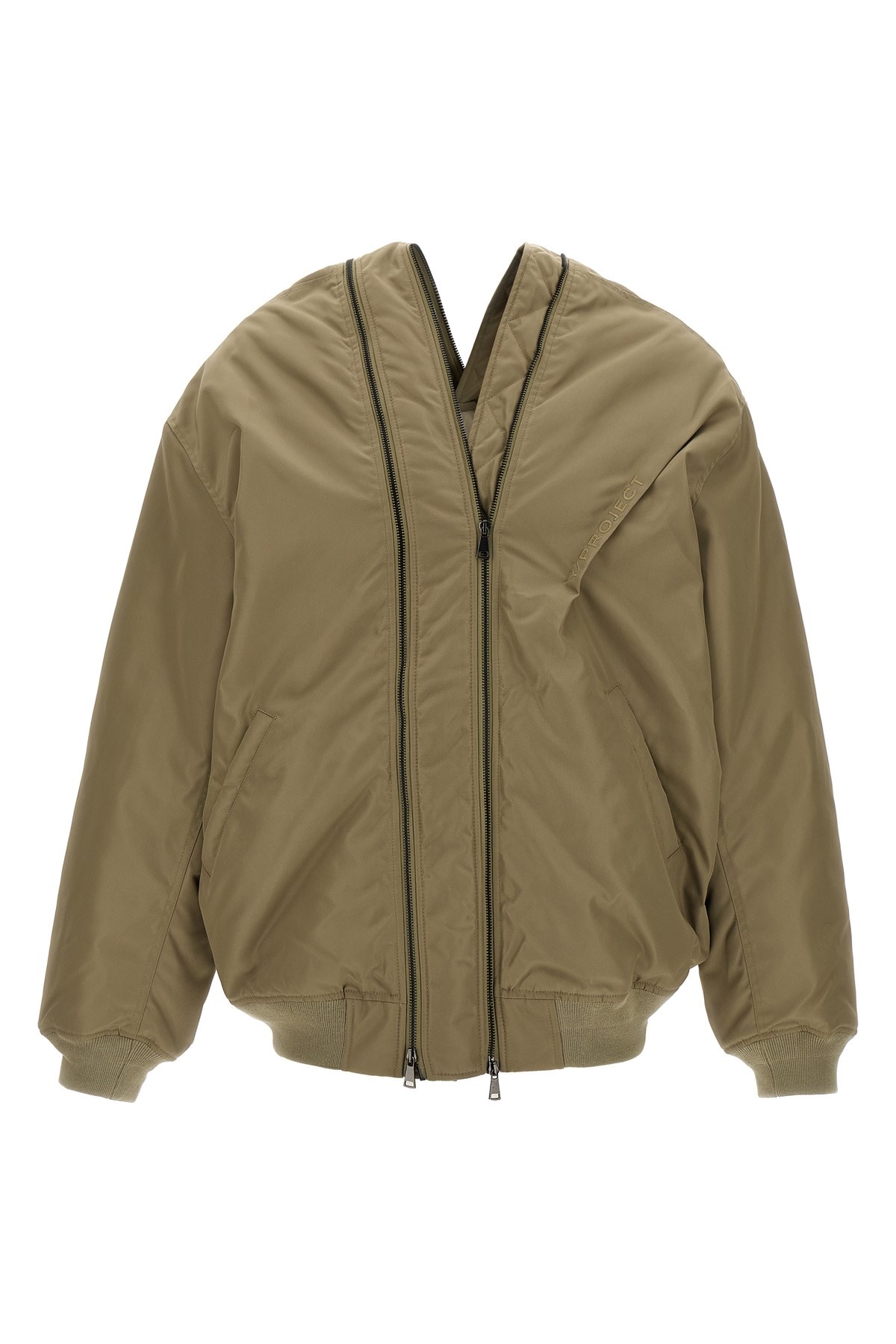 Shop Y/project 'double Zip Pinched Logo' Jacket