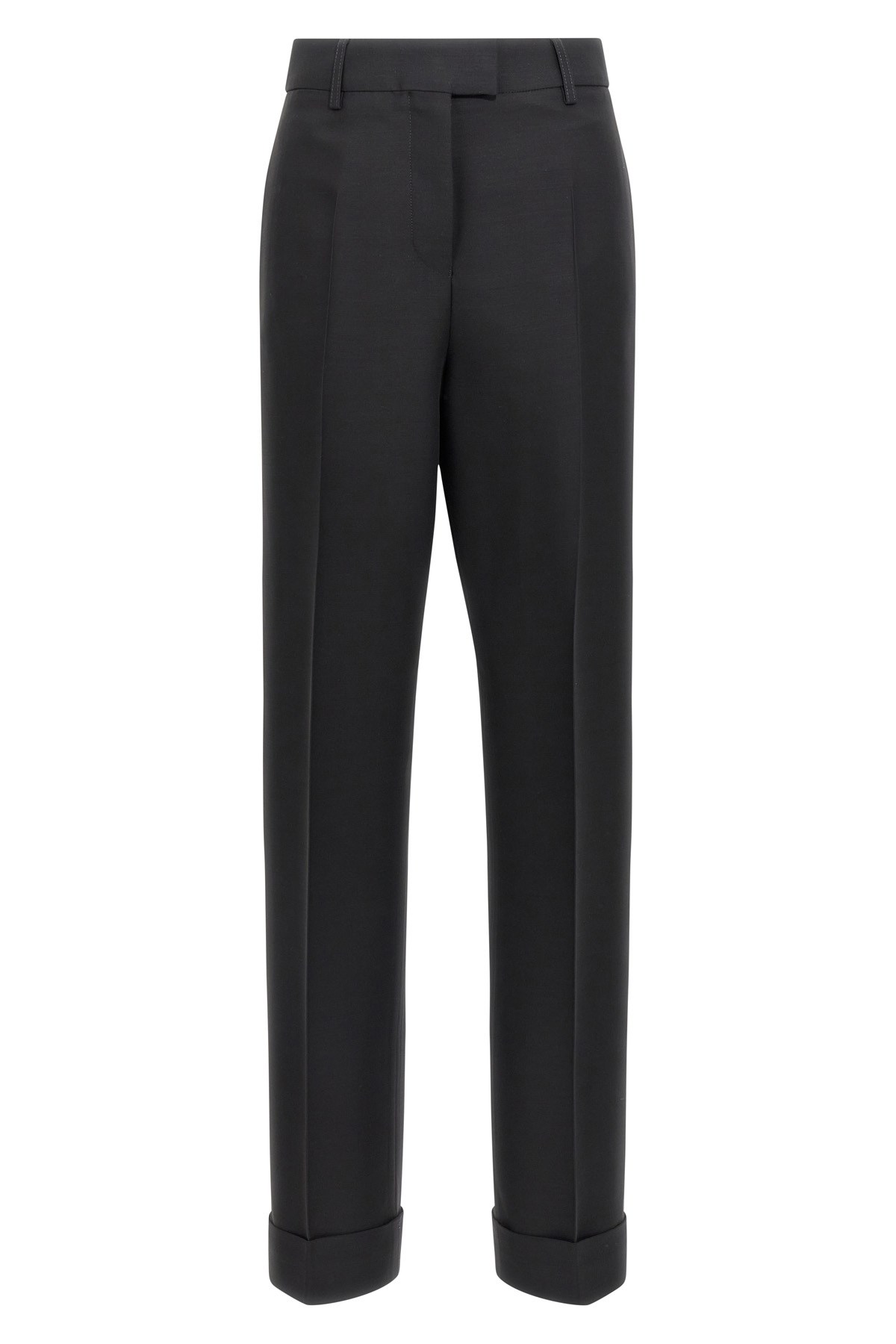 Ferragamo Structured-waist Darted-back Wide-leg High-rise Stretch-crepe Trousers