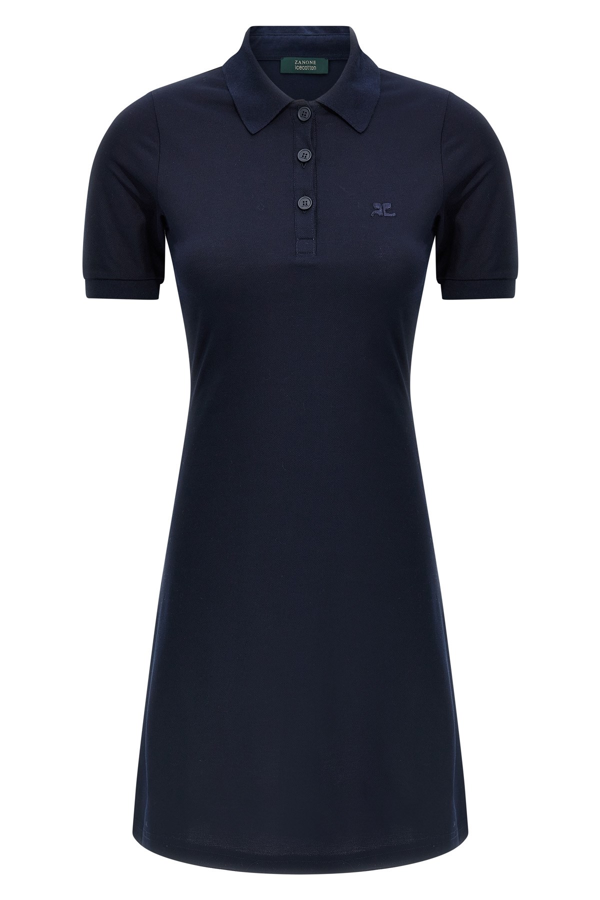 Courrèges Dress Polo Piqué In Blue