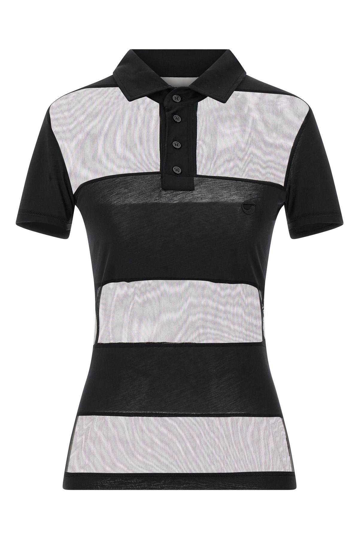 ‘Sheer Striped’ Polo Shirt