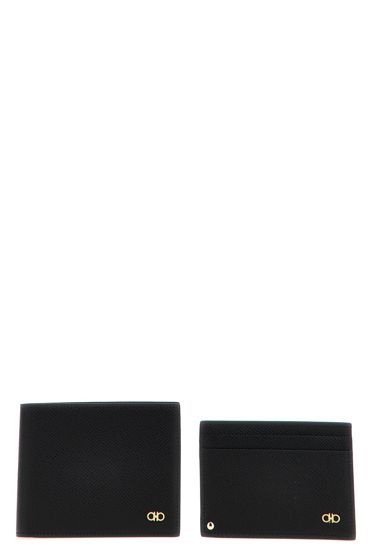 Ferragamo Gancio Wallets, Card Holders Black