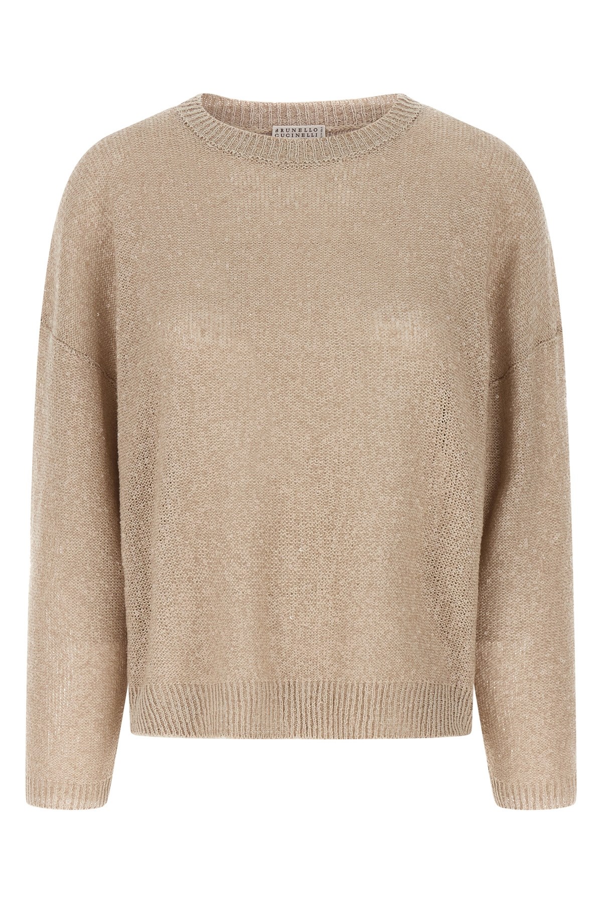 Brunello Cucinelli Sequin Sweater Sweaters And Cardigans In Neutral