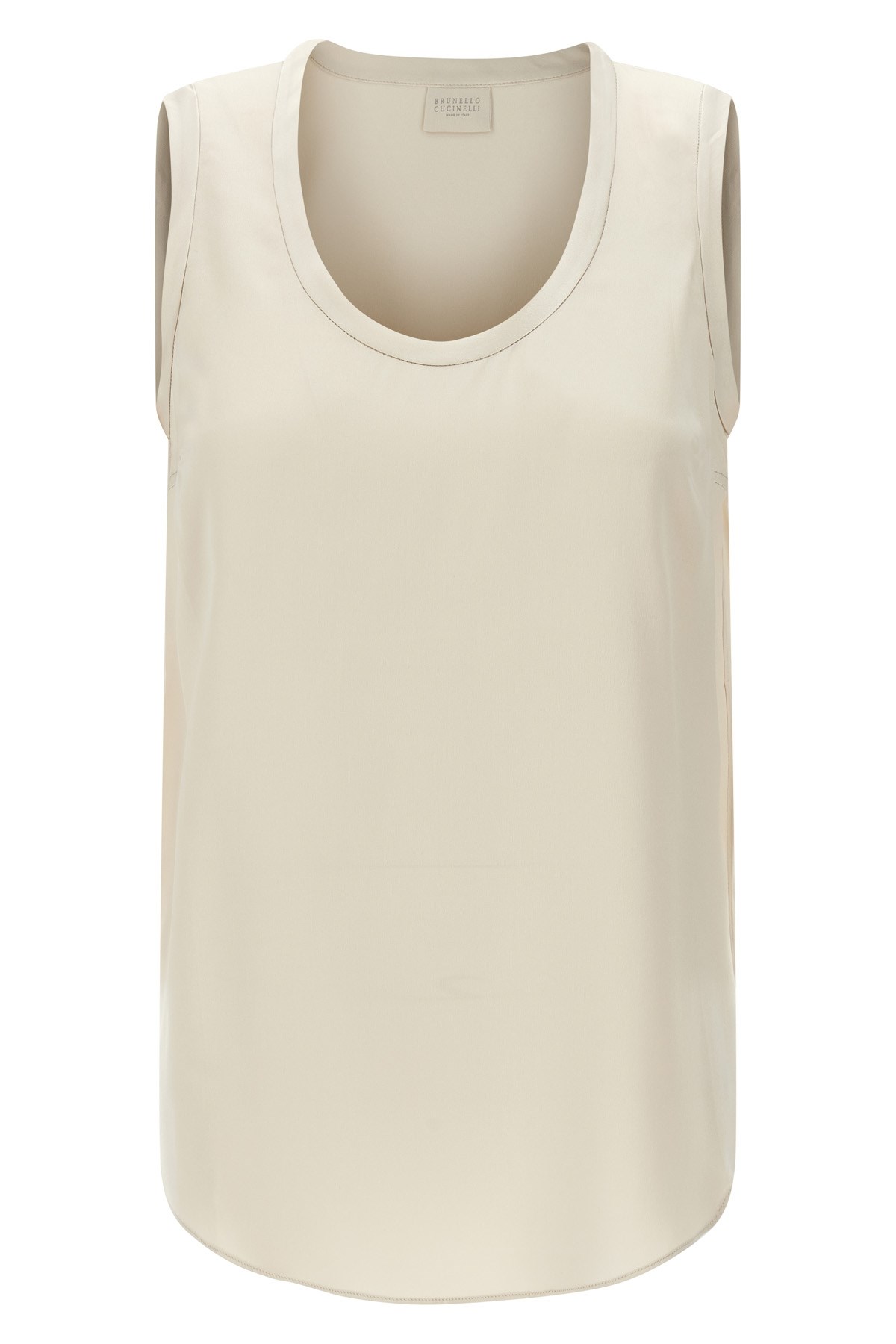 Brunello Cucinelli Stretch Silk Satin Top