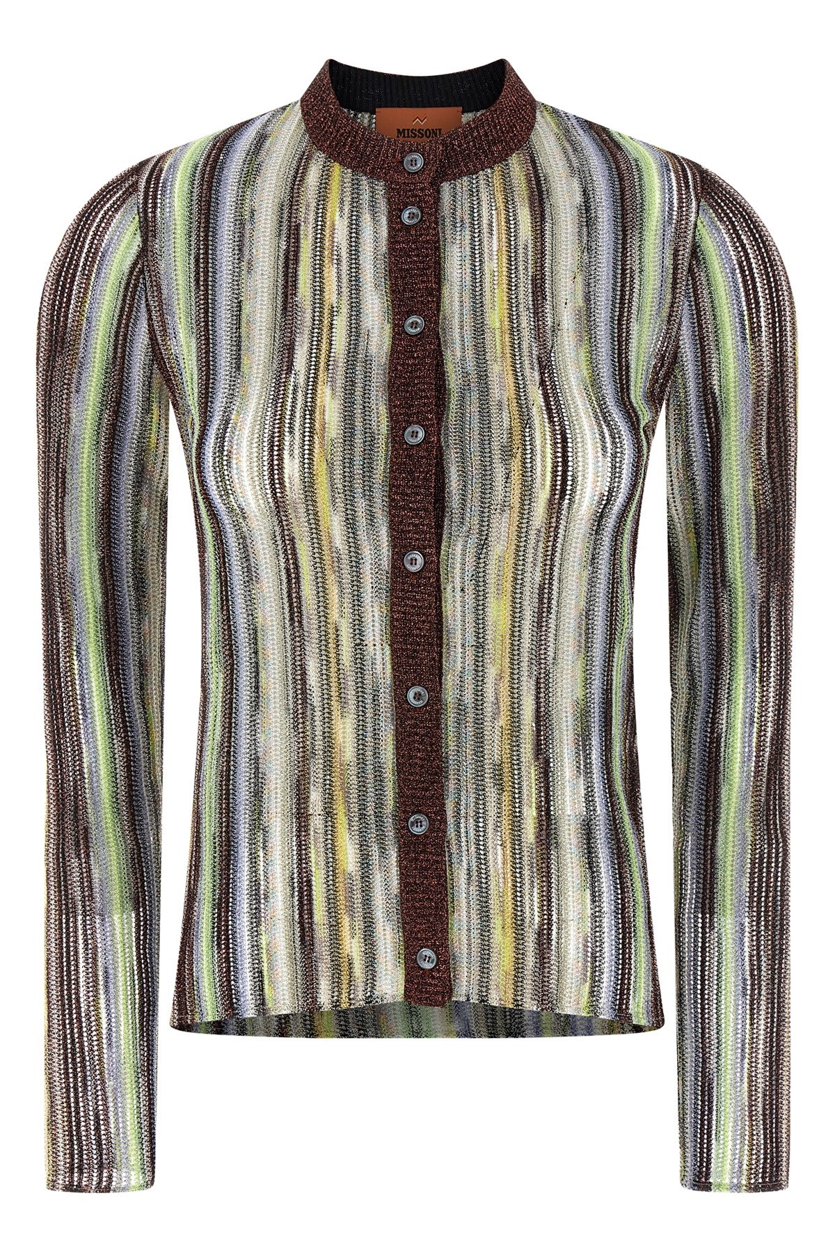 Missoni Striped Pattern Knitwear Cardigan With Ribbed Cuffs