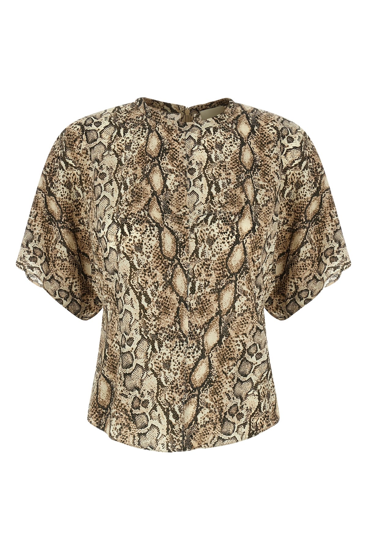 Isabel Marant 'animal Print Lightweight Top With Short Sleeves'