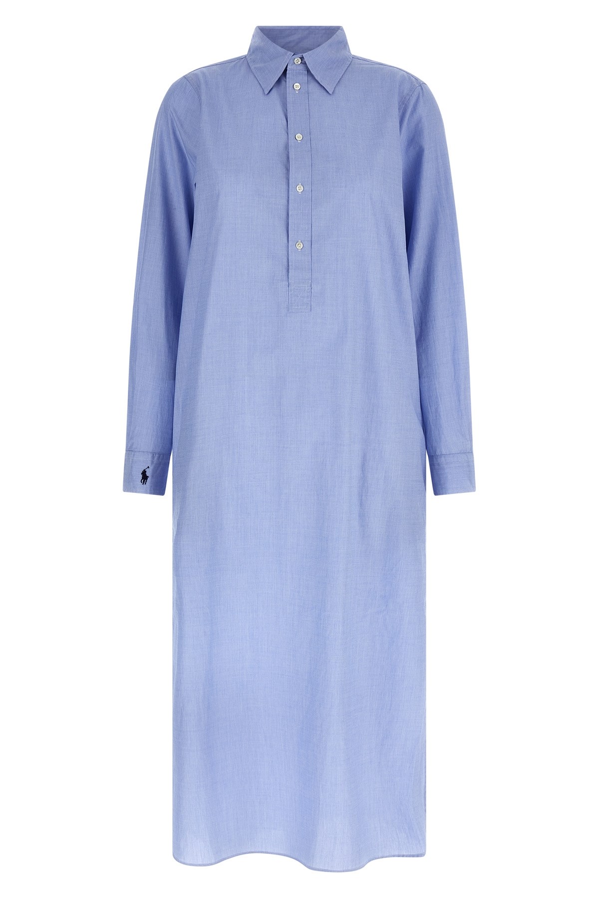 Polo Ralph Lauren Tunic Dress With Long Cuffed Sleeves In Blue