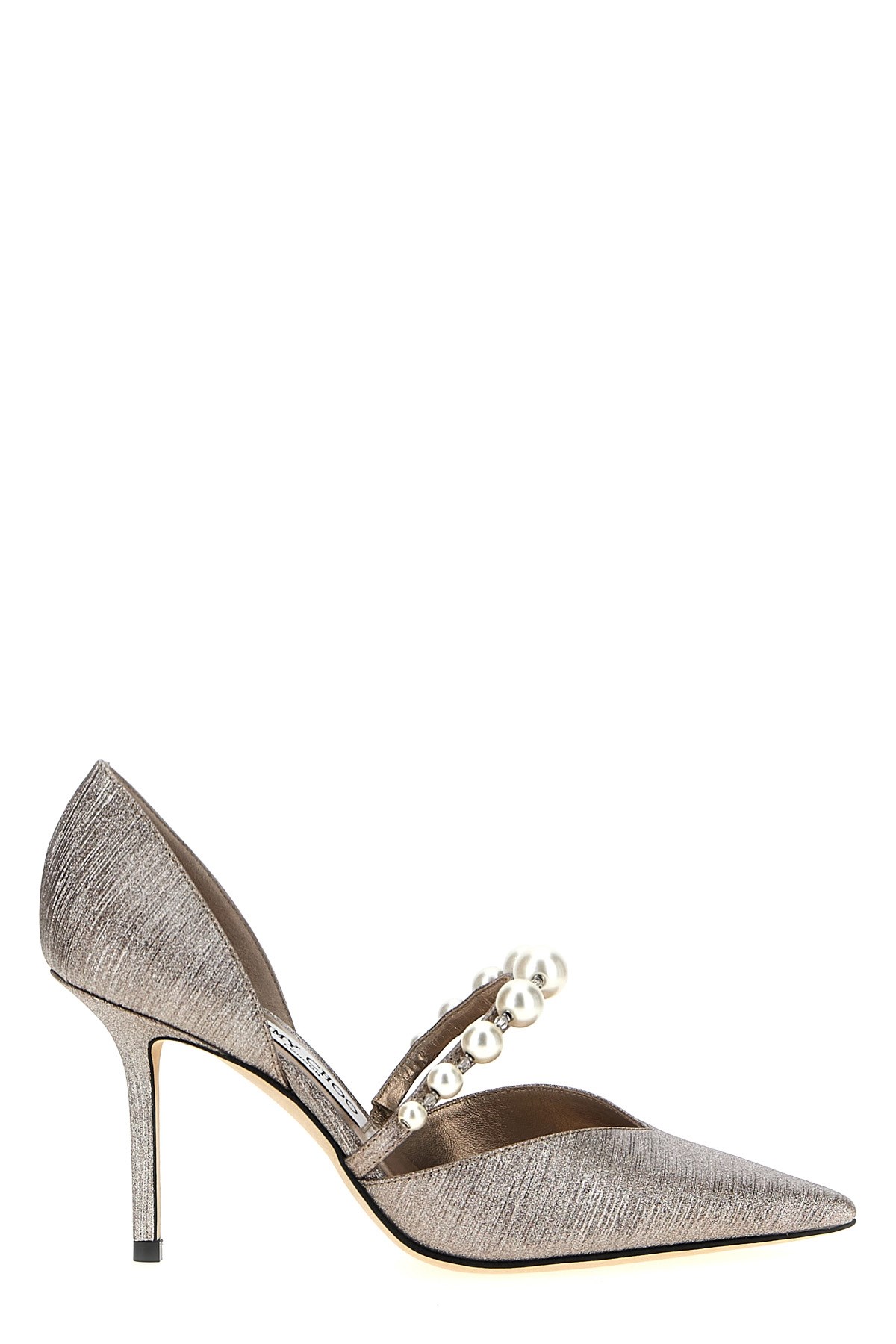 Jimmy Choo Aurelie Glittered Leather Pumps