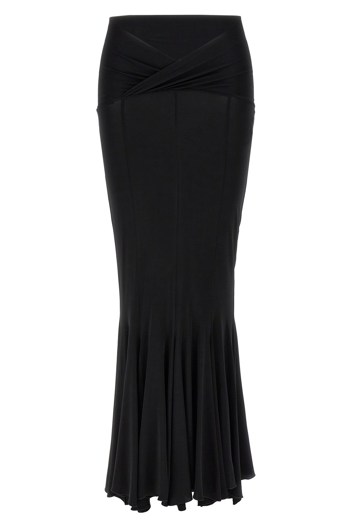 Nensi Dojaka Flared High-waisted Skirt Seam Detailing