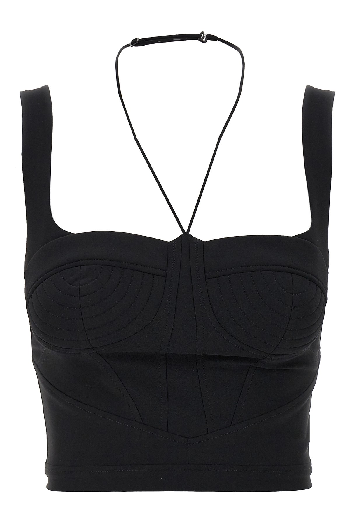 Nensi Dojaka Halter Strap Cropped Top With Structured Cups