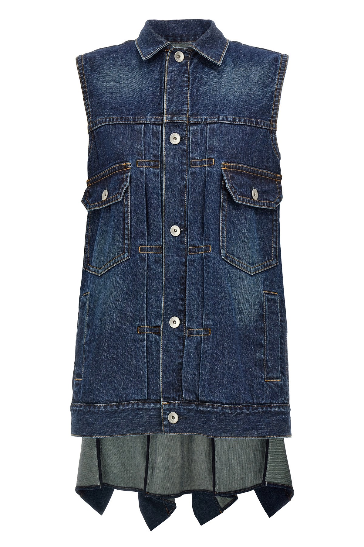 Ruffled Denim Dress - Size 2