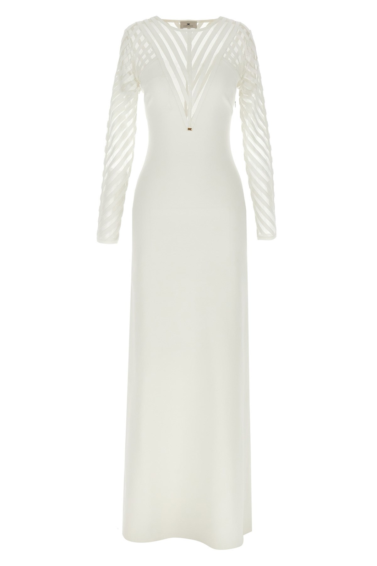Elisabetta Franchi Knitted Dress Featuring Sheer Panels