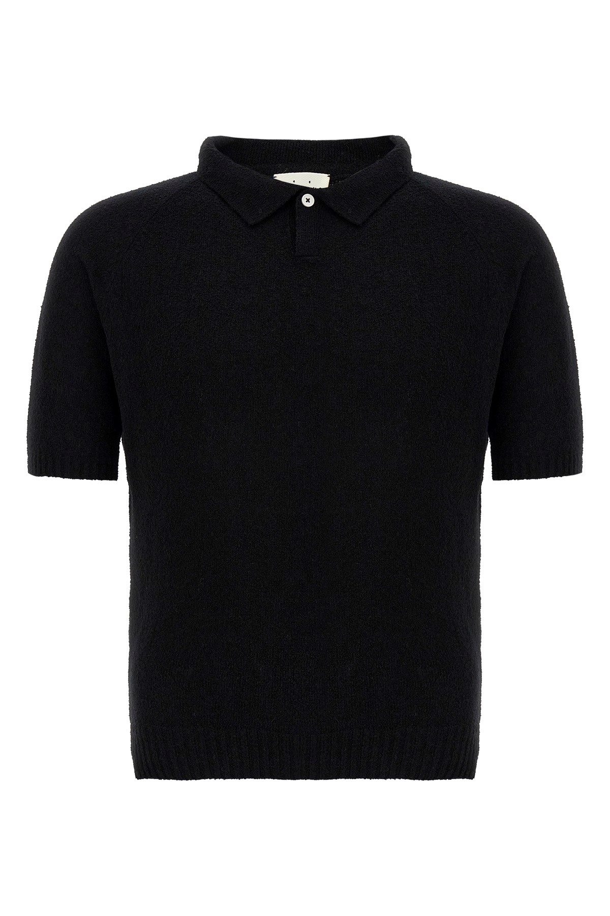 MA'RY'YA Bouclé Cotton Polo Shirt
