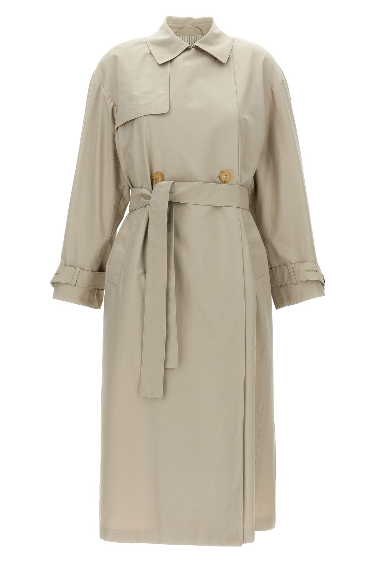 Max Mara The Cube 'strench' Trench Coat In Brown