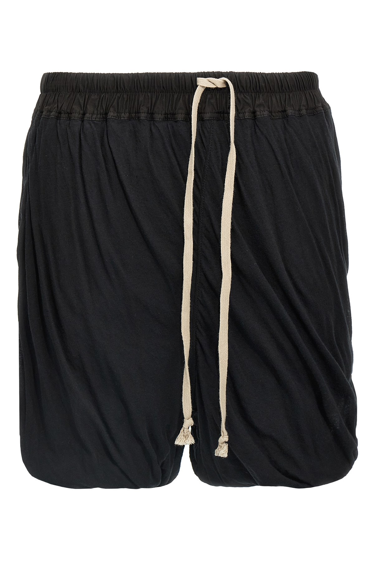 Rick Owens Dbl Long Boxers Bermuda And Short Black In Black