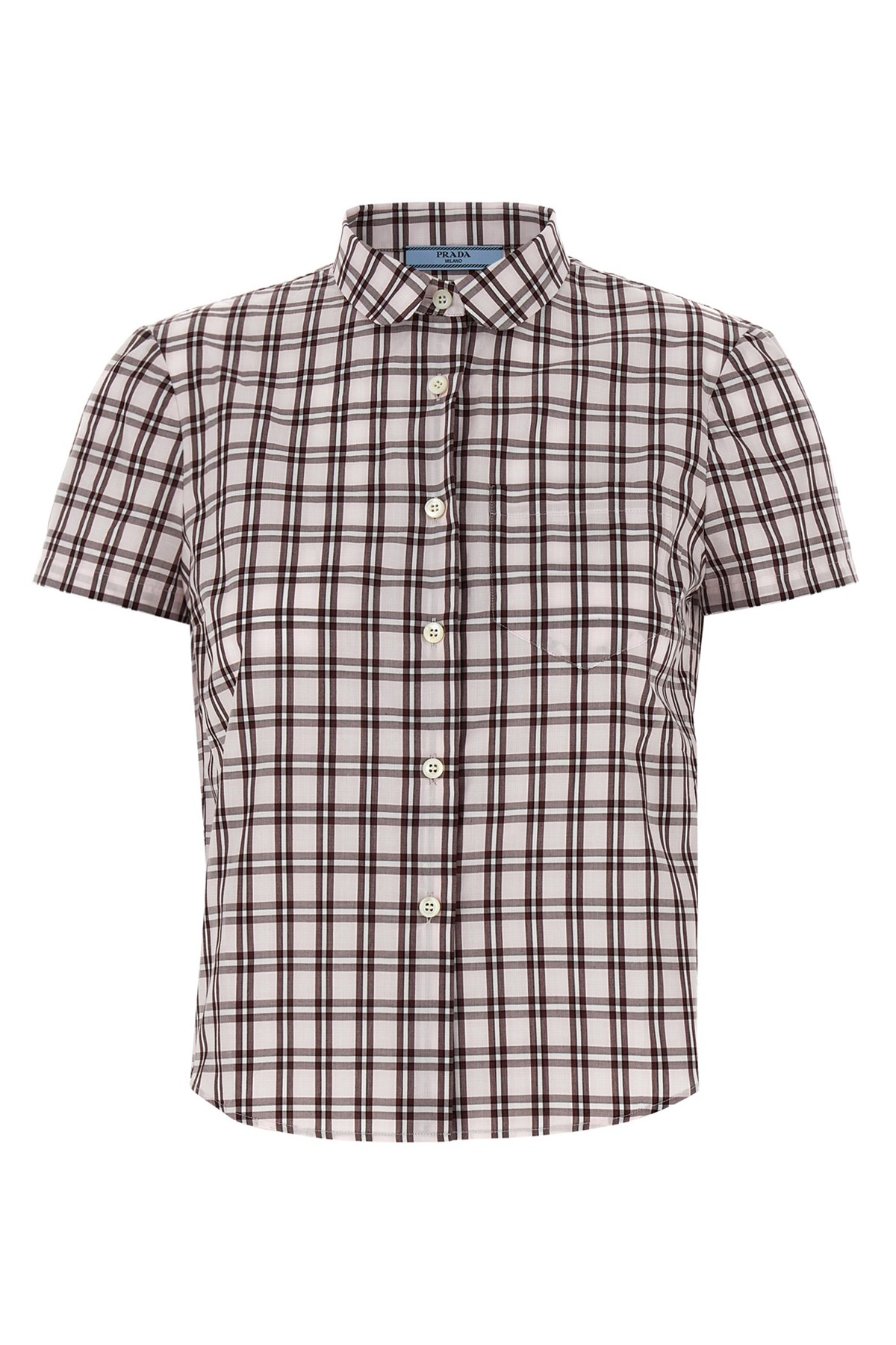 Prada Women Check Shirt In Gray