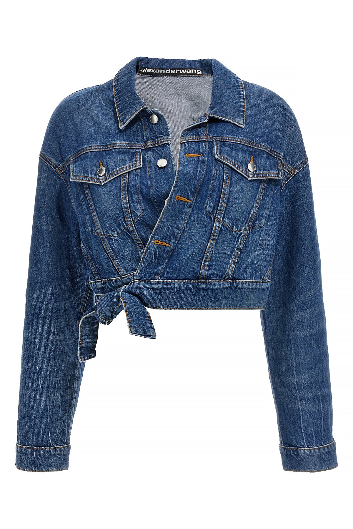 Alexander Wang Wrapped Trucker Casual Jackets And Parka Blue