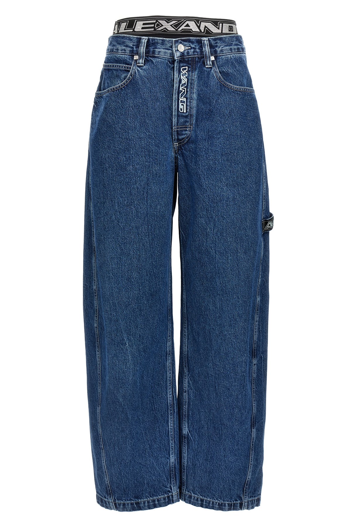 Alexander Wang Logo Elastic Prestyle Rounded Jeans