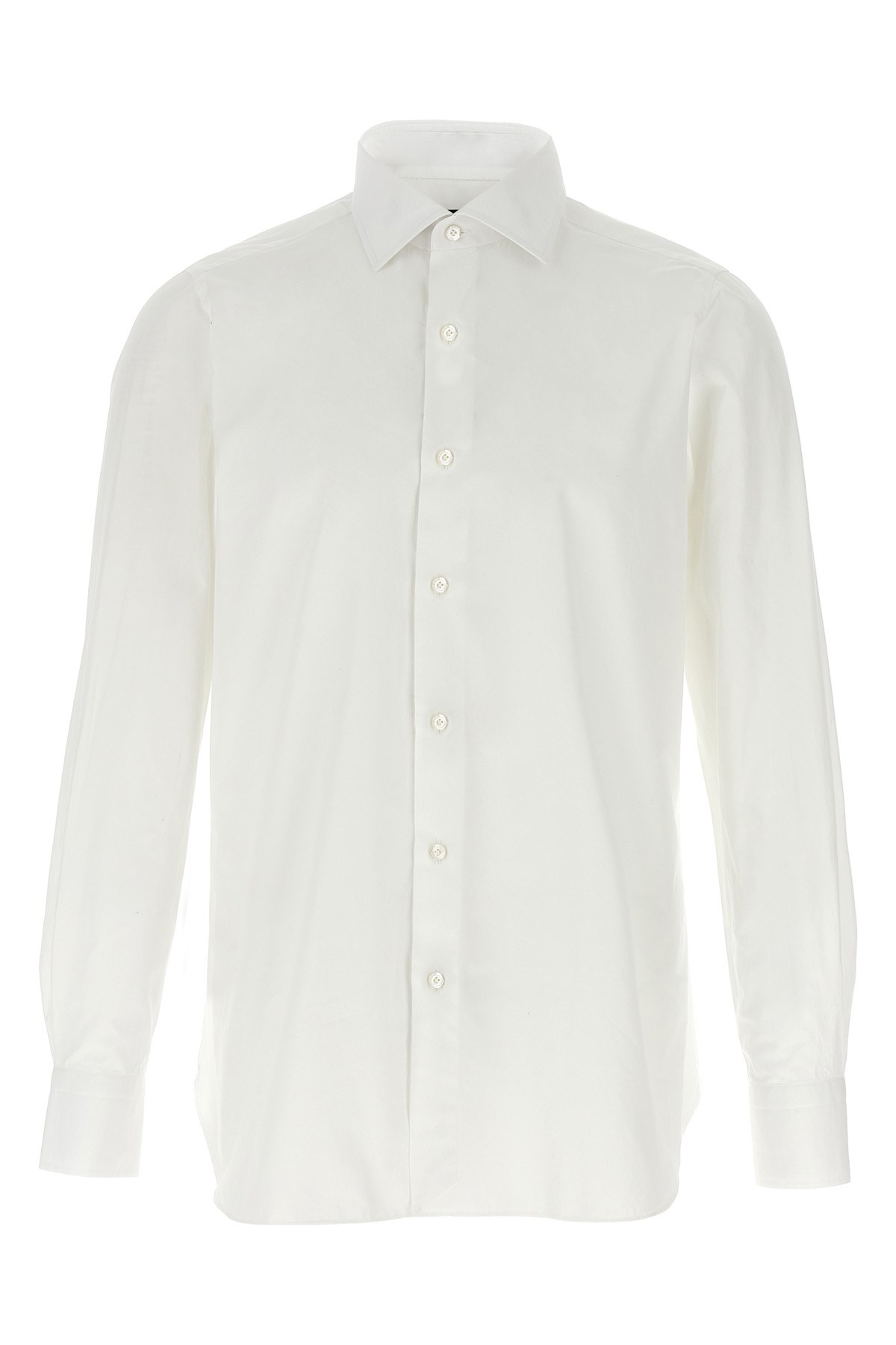 Finamore 1925 Timeless White Button-down Shirt With Structured Collar