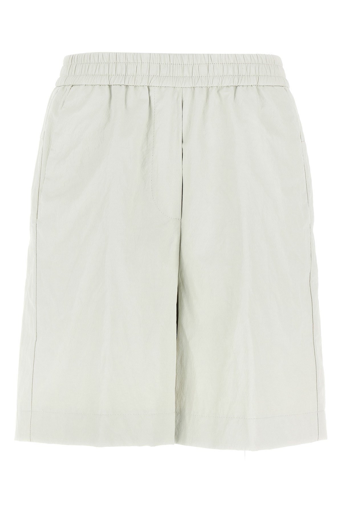 Nude Leather-effect Bermuda Shorts