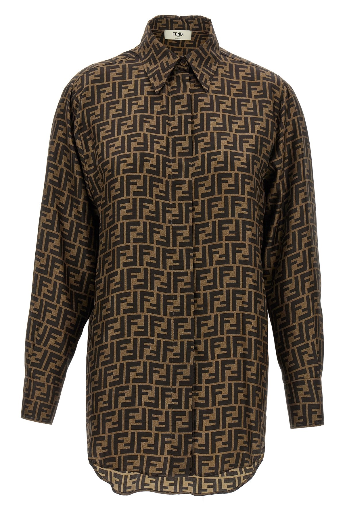 Fendi Silk Shirt With Ff Motif
