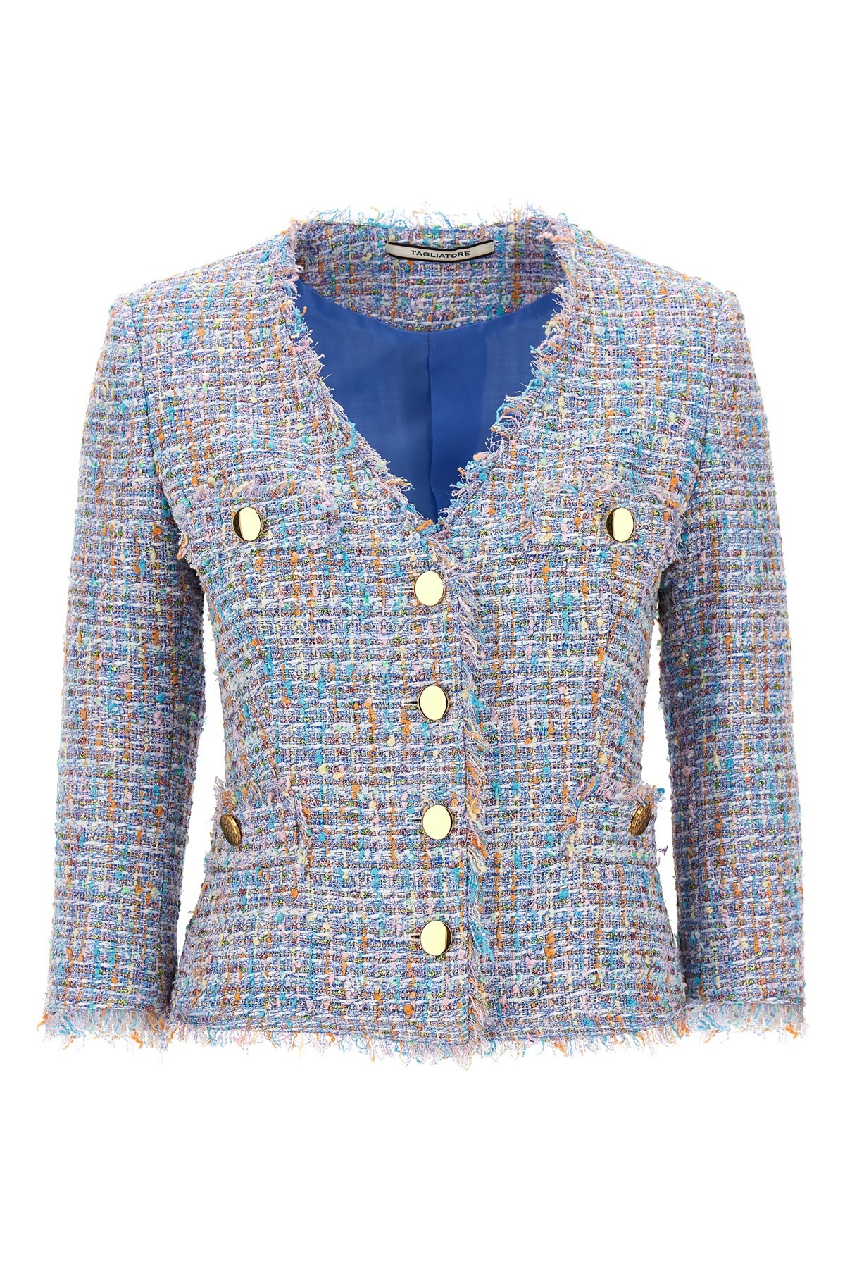 Tagliatore Women Tweed Blazer In Blue