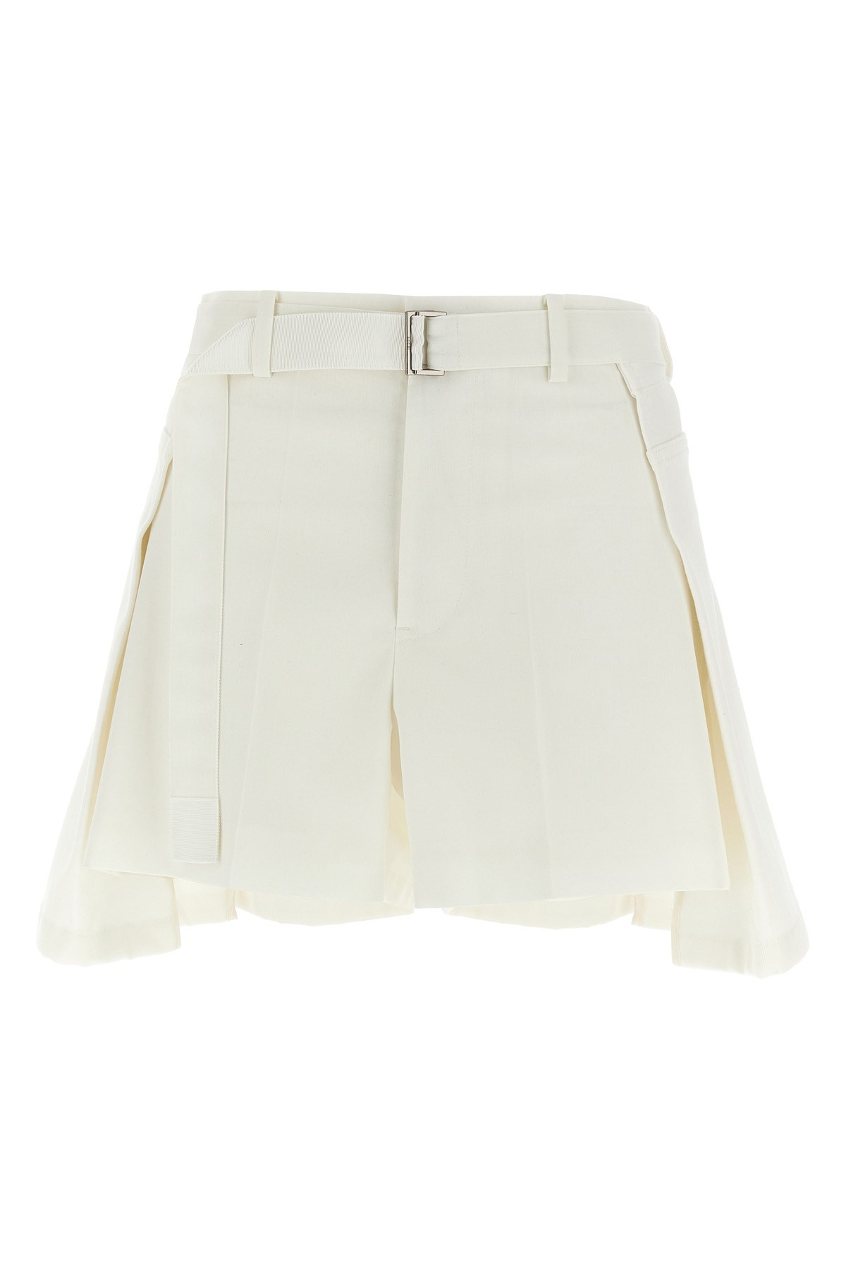 Sacai White Wool Insert Shorts