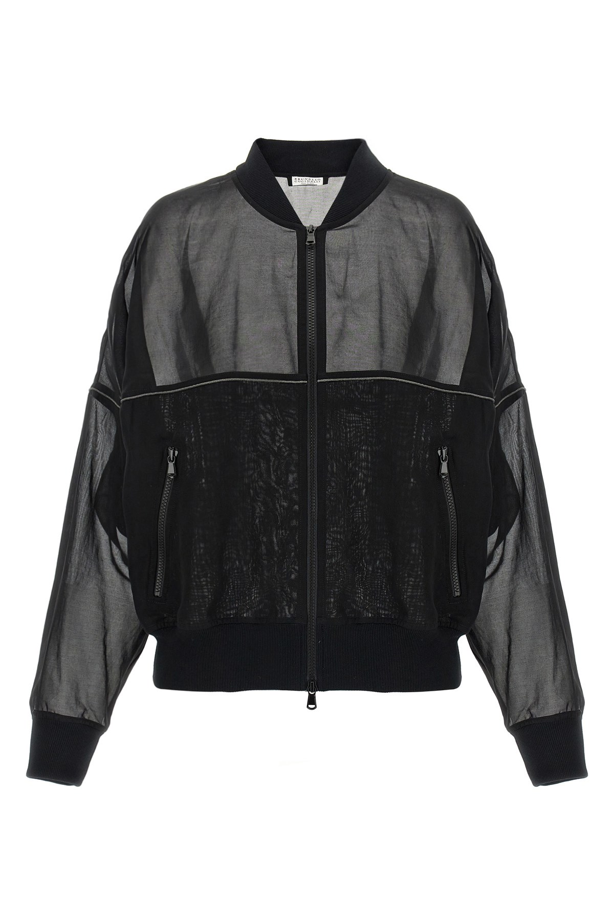 Brunello Cucinelli Organza Bomber Jacket Casual Jackets And Parka