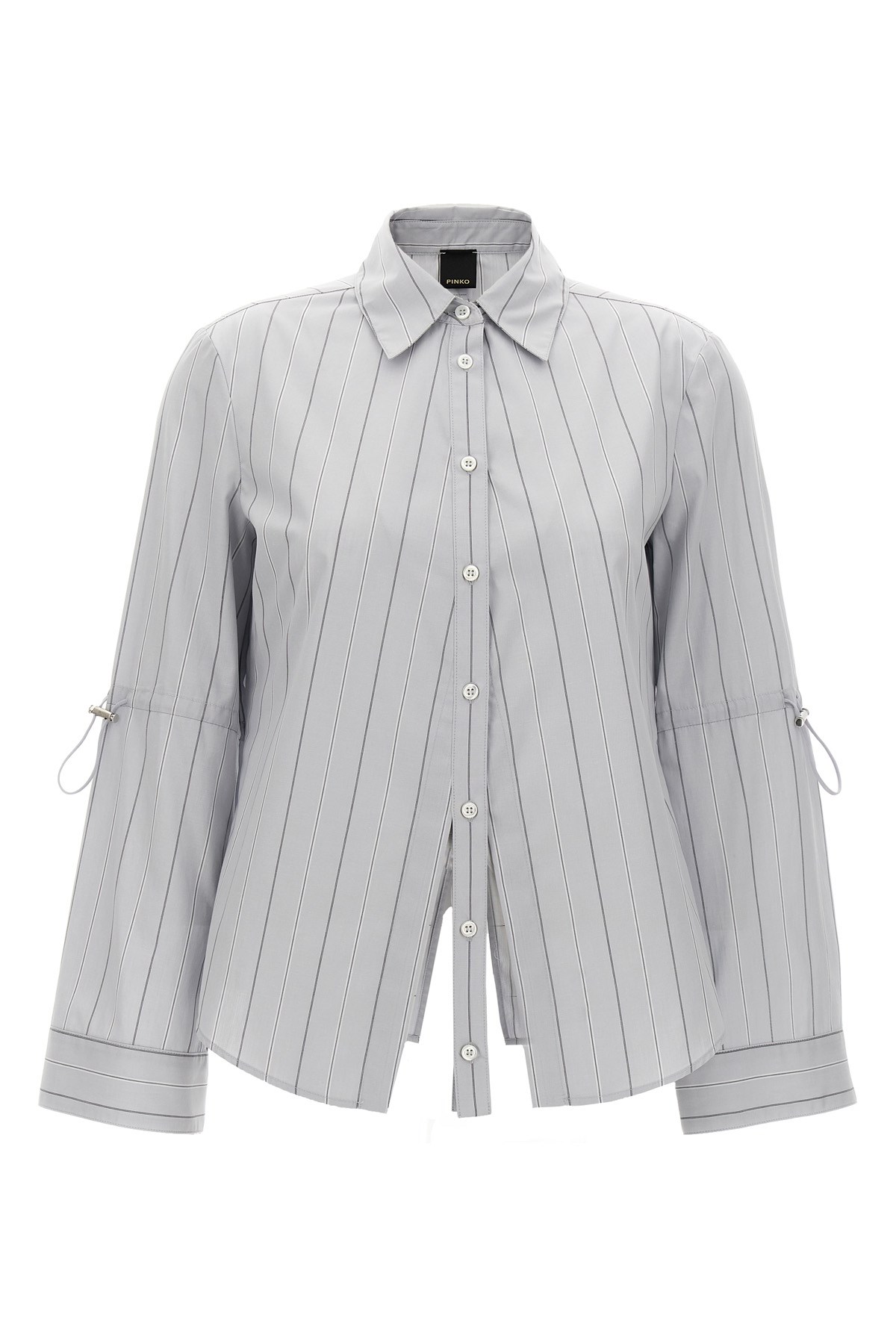 Pinko Striped Collar Shirt With Adjustable Ties