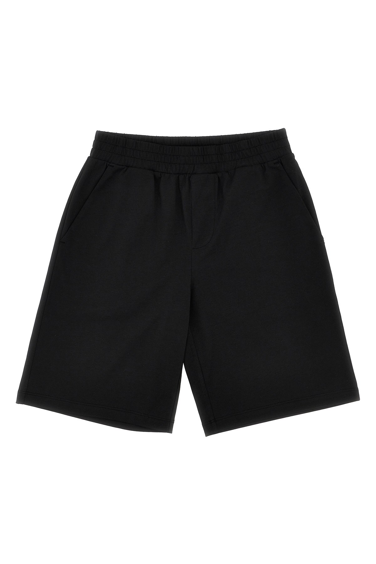 MONCLER MONCLER ENFANT Bermuda-Shorts Mit Logoaufnäher　MONCLER ENFANT ロゴパッチ付きバミューダショーツ