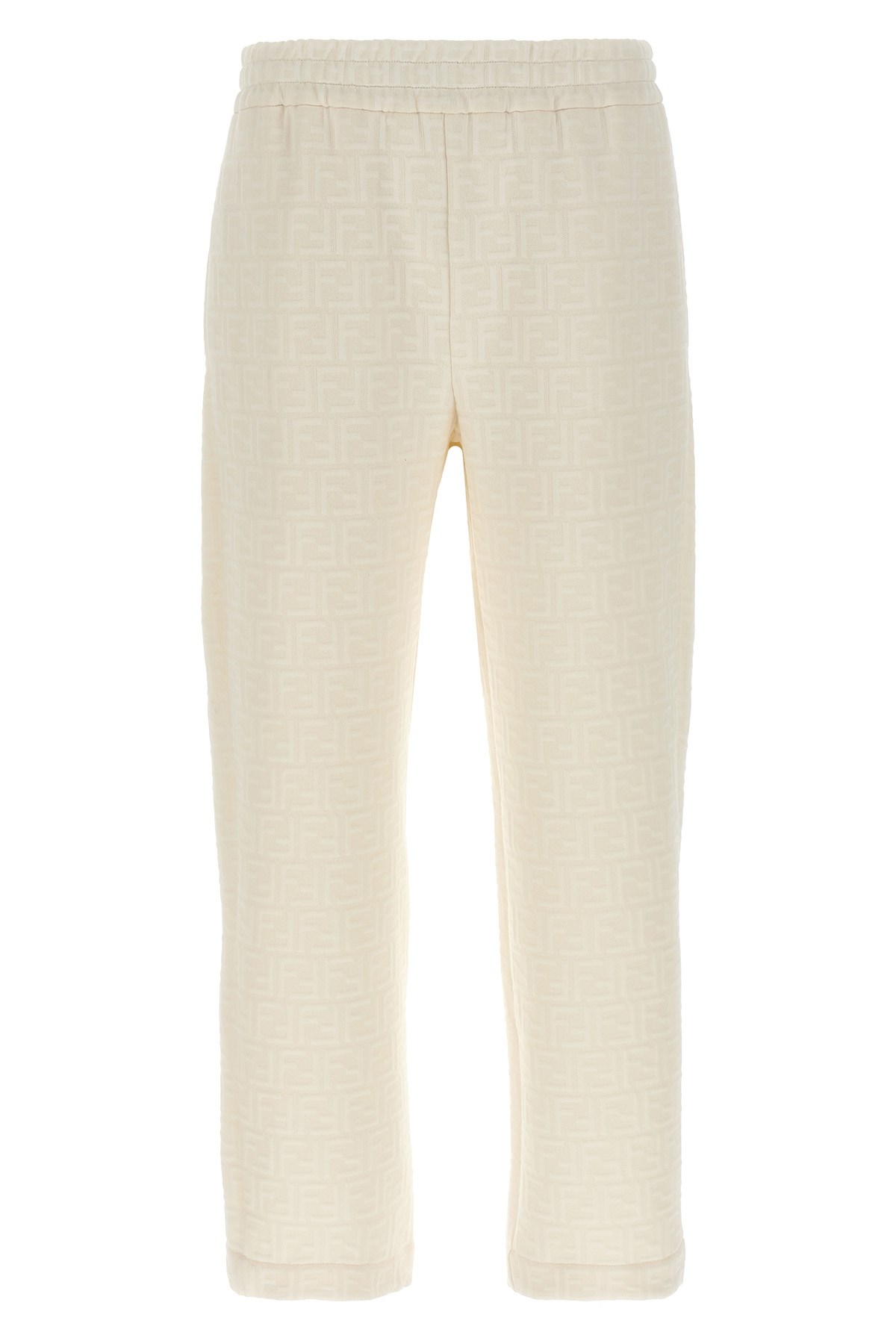 Fendi Monogram Joggers Featuring All-over Pattern In Neutral