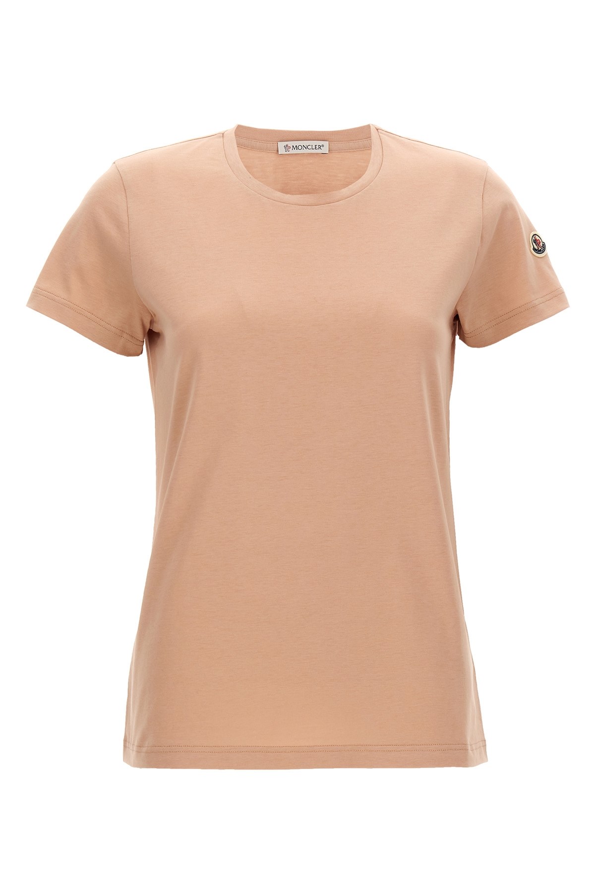 Moncler Cotton Jersey T-shirt With Felt Logo Patch