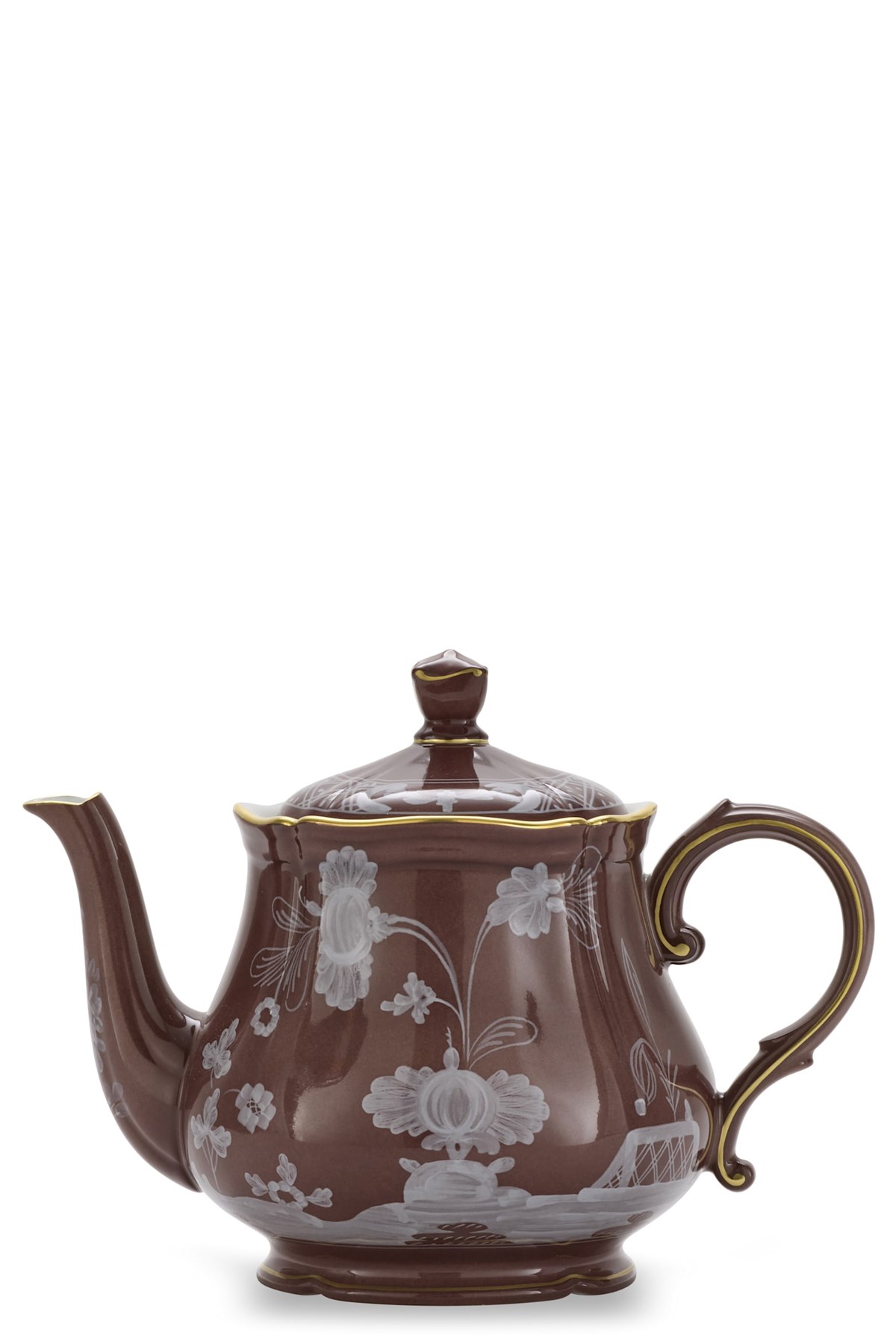 Ginori 1735 Teapot 'oriente Italiano' 680 Cc In Brown