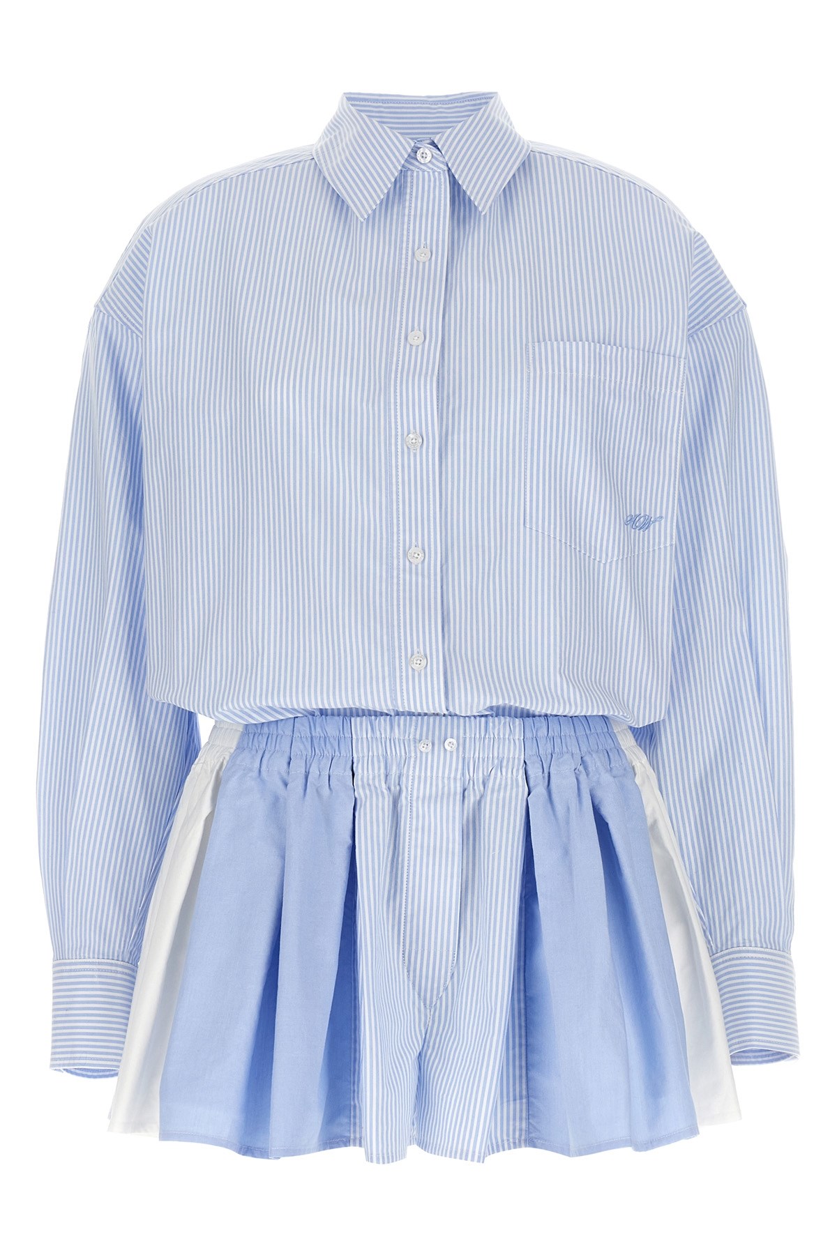 Alexander Wang Prestyled Pleated Boxer Romper Jumpsuit