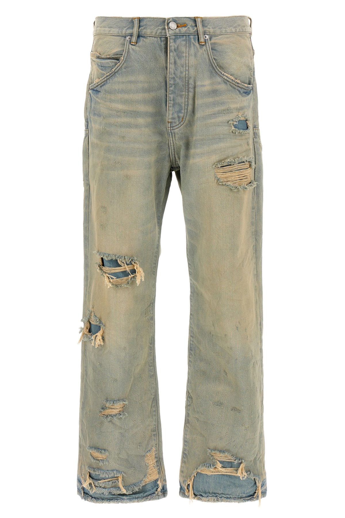 Purple P018 Verditer Destroyed Jeans Light Blue In Brown