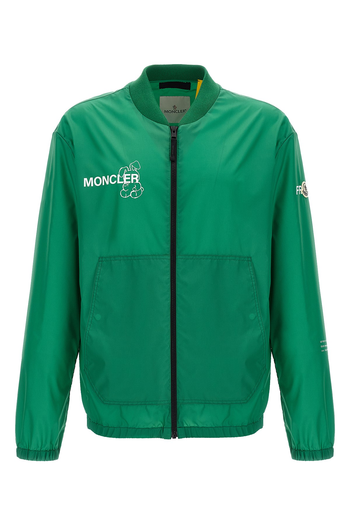Moncler Genius Moncler X Fragment Hiroshi Fujiwara Ostria Bomber Jacket With Zip Closure In Green