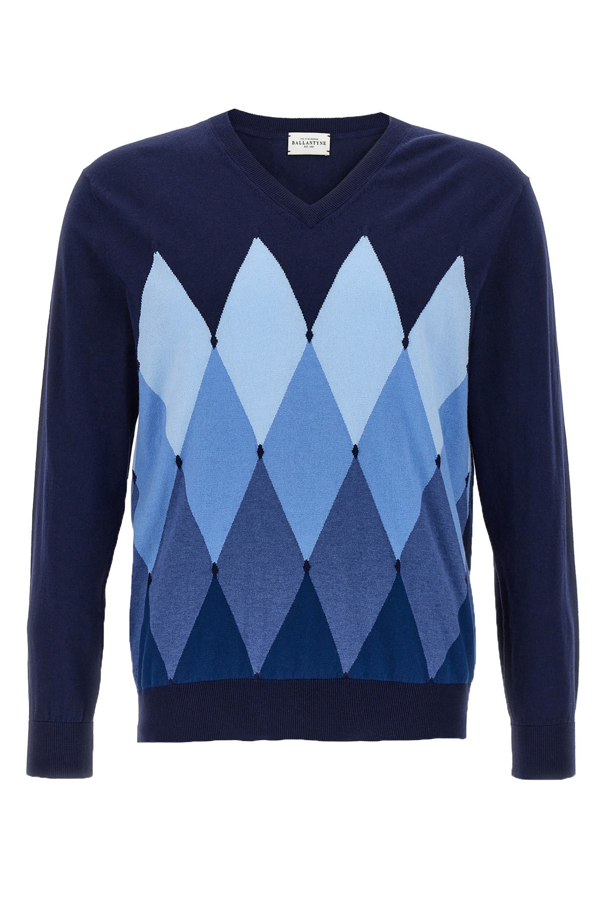 Ballantyne Argyle Sweaters And Cardigans In Blue