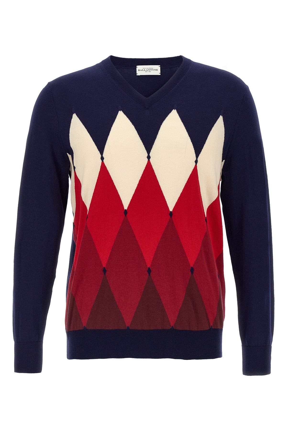 Ballantyne Blue Argyle Sweater