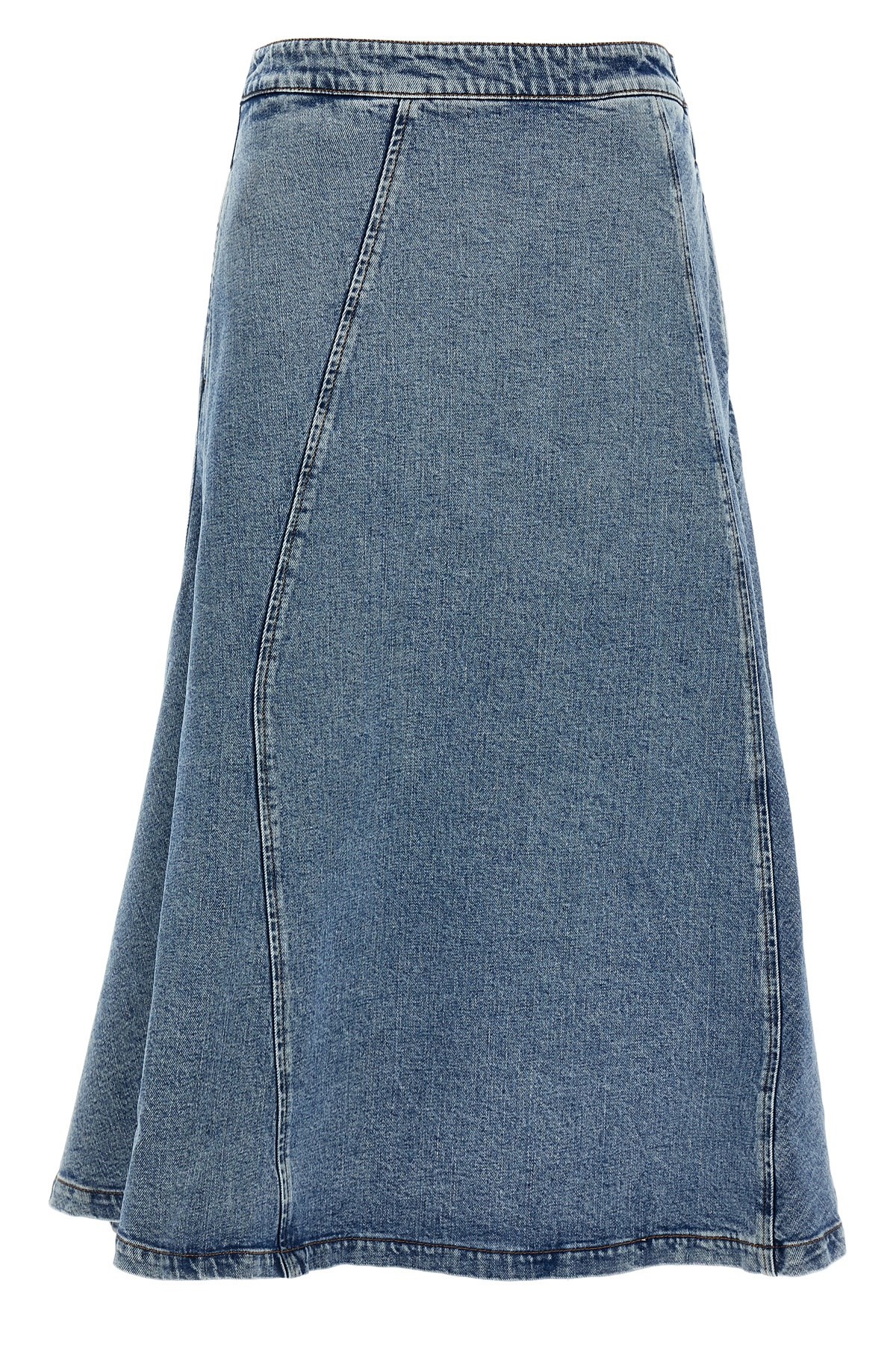 Fabiana Filippi A-line Silhouette Denim Skirt With Seam Detailing