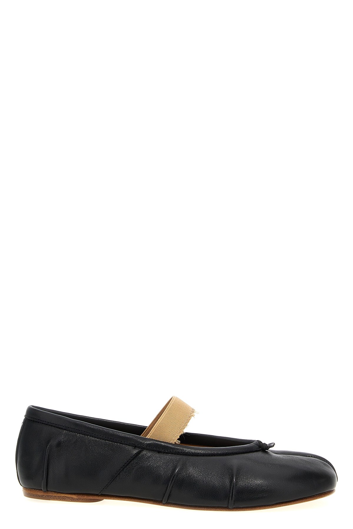 Maison Margiela Lamb Leather Ballerinas With Delicate Instep Strap