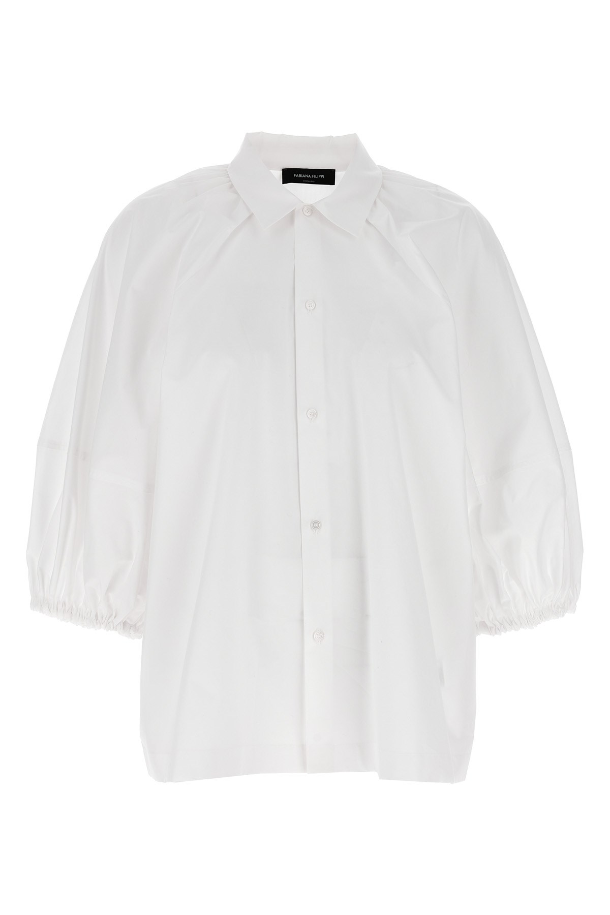 Fabiana Filippi Collared Neck Balloon Shirt With Raglan Sleeves